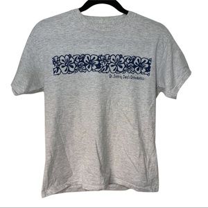 HAWAIIAN FLOWERS GRAPHIC TEE SIZE XS/SM